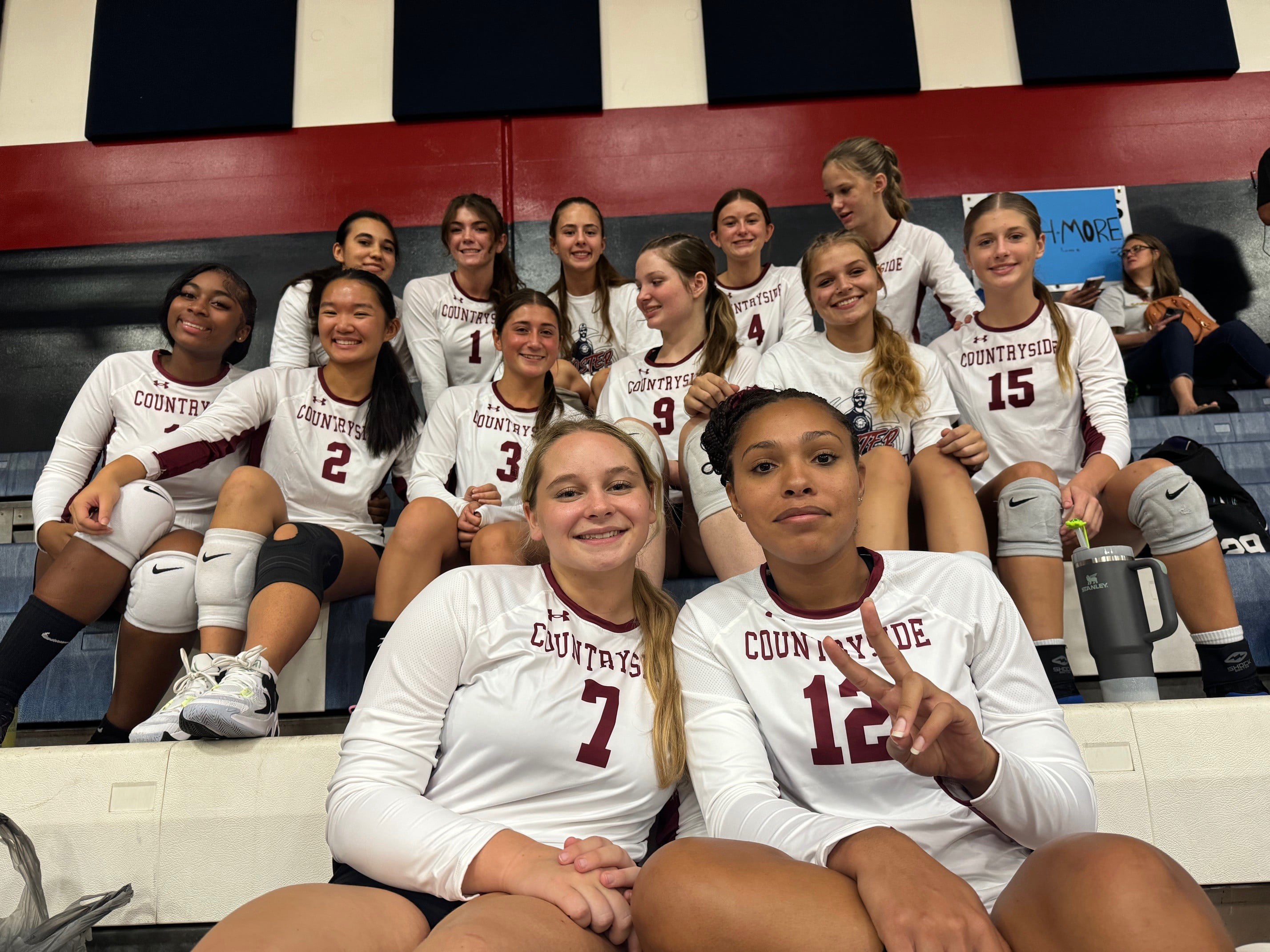Countryside High School Volleyball in gym stands