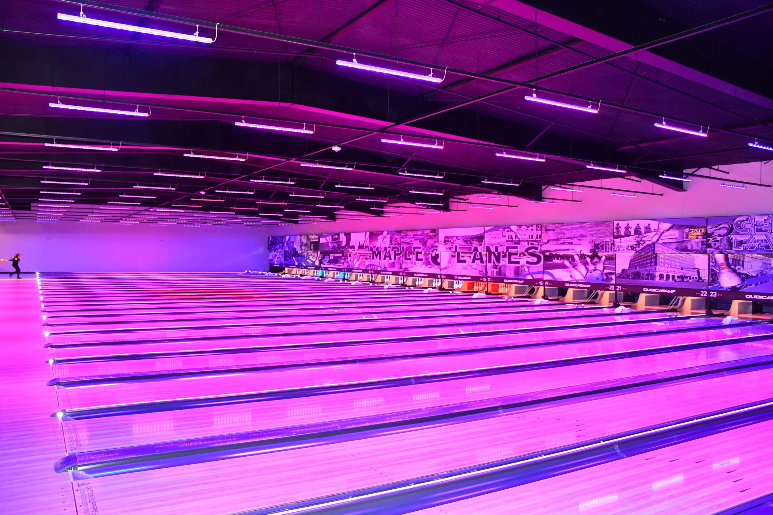 Maple Lanes glow in the dark lanes