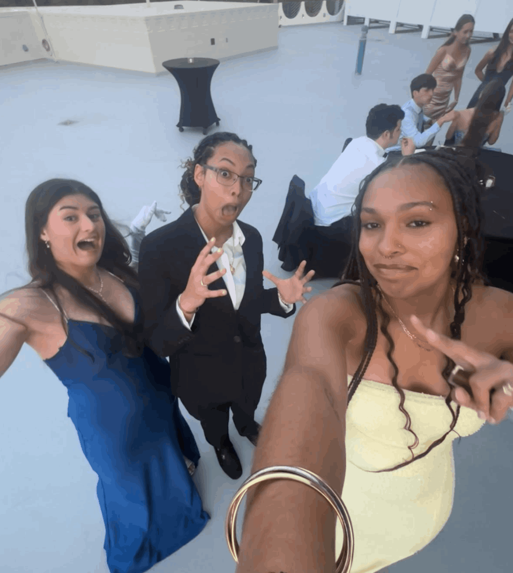 Shyan Cleveland with friend at prom