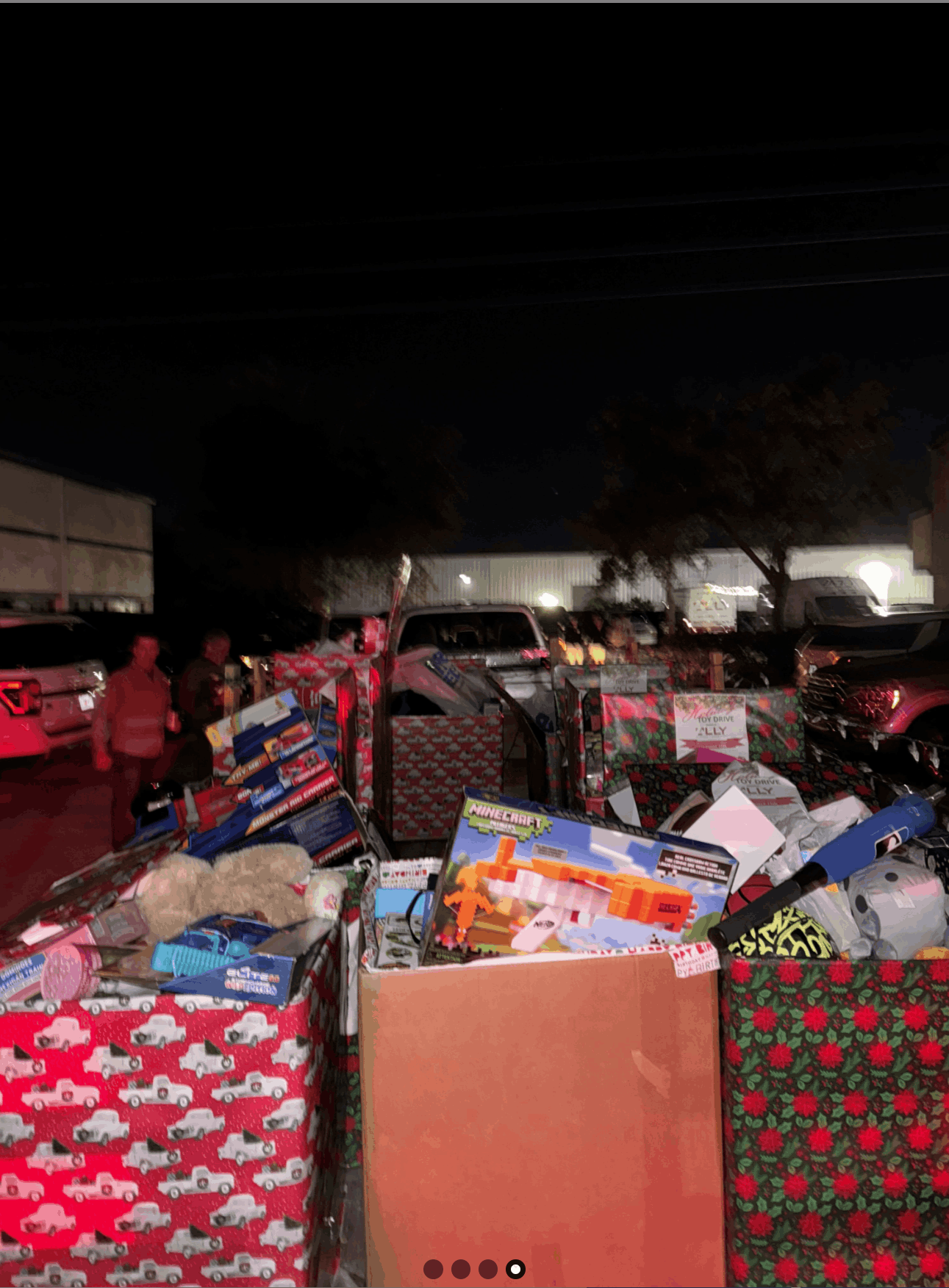 Oldsmar cares toy drive collection boxes filled up